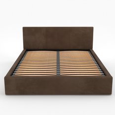 Łóżko tapicerowane do sypialni 180x200x88 cm podwójne z pojemnikiem basic brązowe  - Miniaturka zdjęcia nr 14