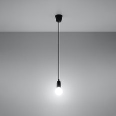 Lampa wisząca DIEGO 1 czarna 90x9x9cm nowoczesna E27 do salonu - Miniaturka zdjęcia nr 3