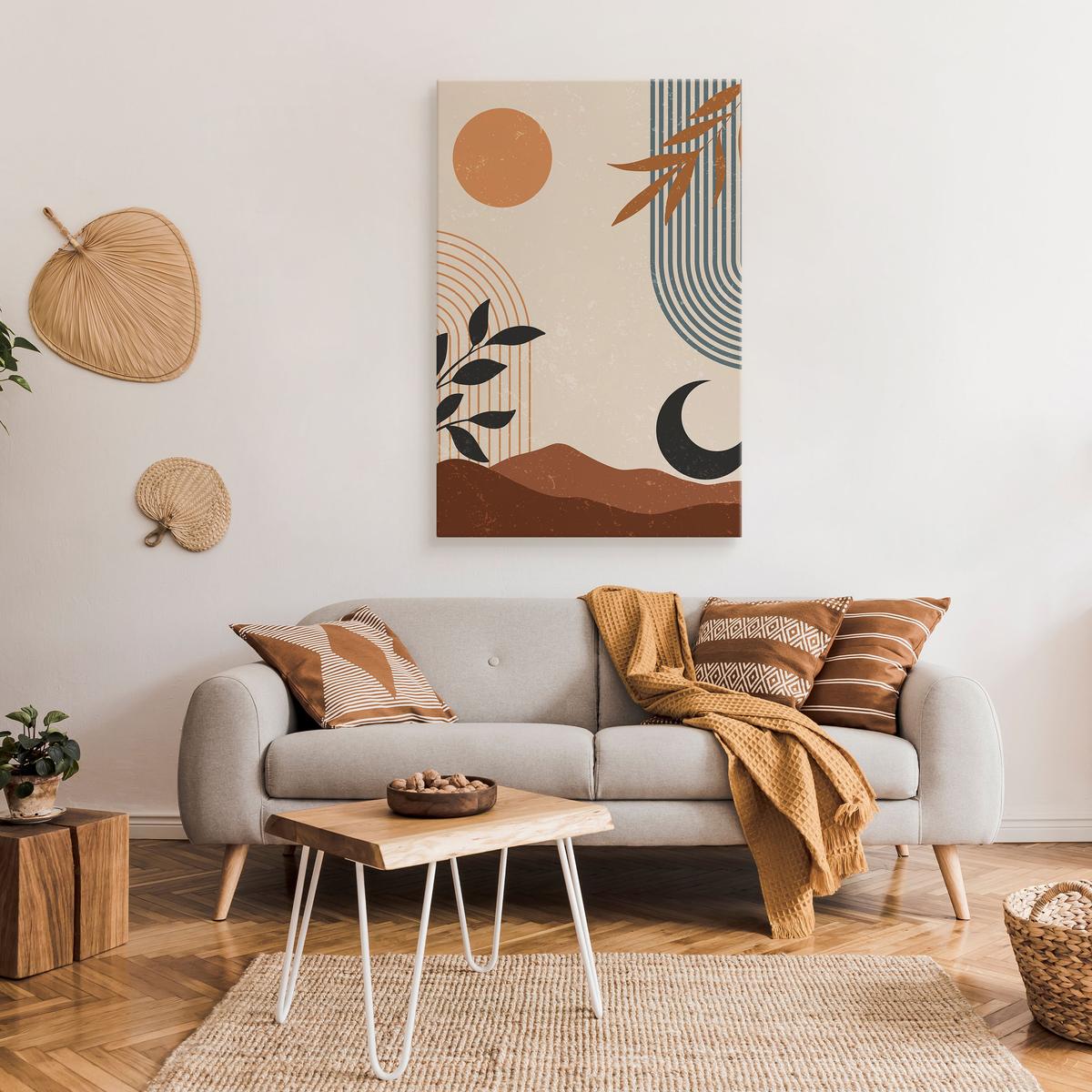 Obraz Do Sypialni Słońce Księżyc Styl Boho Abstrakcja 80x120cm nr. 3