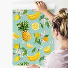 Tapeta Do Kuchni Egzotyczne OWOCE Ananas Kwiaty  - Miniaturka zdjęcia nr 5