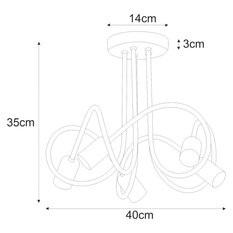 Lampa sufitowa K-4519 MALVA 40x35x40 cm do salonu lub pokoju różowy - Miniaturka zdjęcia nr 2