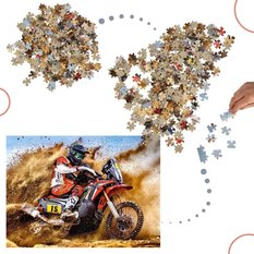 CASTORLAND Puzzle układanka 300 elementów Dirt Bike Power - Motocyklista 8+ - Miniaturka zdjęcia nr 5