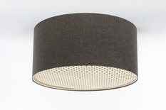 Plafon 50 cm do salonu sypialni lampa z blendą rattanową brązowy - Miniaturka zdjęcia nr 2