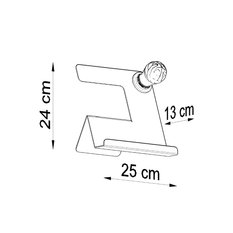 Lampa biurkowa INCLINE 24x13x25 cm nowoczesna lampka biurkowa E27 biała do biura pokoju - Miniaturka zdjęcia nr 4