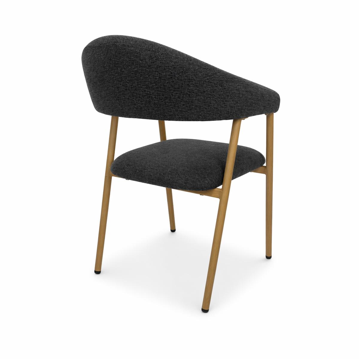 2x krzesło tapicerowane do jadalni VANO stelaż kolor dąb, tkanina szenil grafit cena za jedną sztukę 220 zł nr. 6