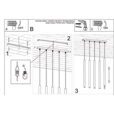 Lampa Wisząca PASTELO 5L złoty połysk 90x5x45cm nowoczesna G9 do salonu - Miniaturka zdjęcia nr 6