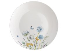 Talerz deserowy Aurora 19 cm  porcelanowy kolorowe kwiaty - Miniaturka zdjęcia nr 1