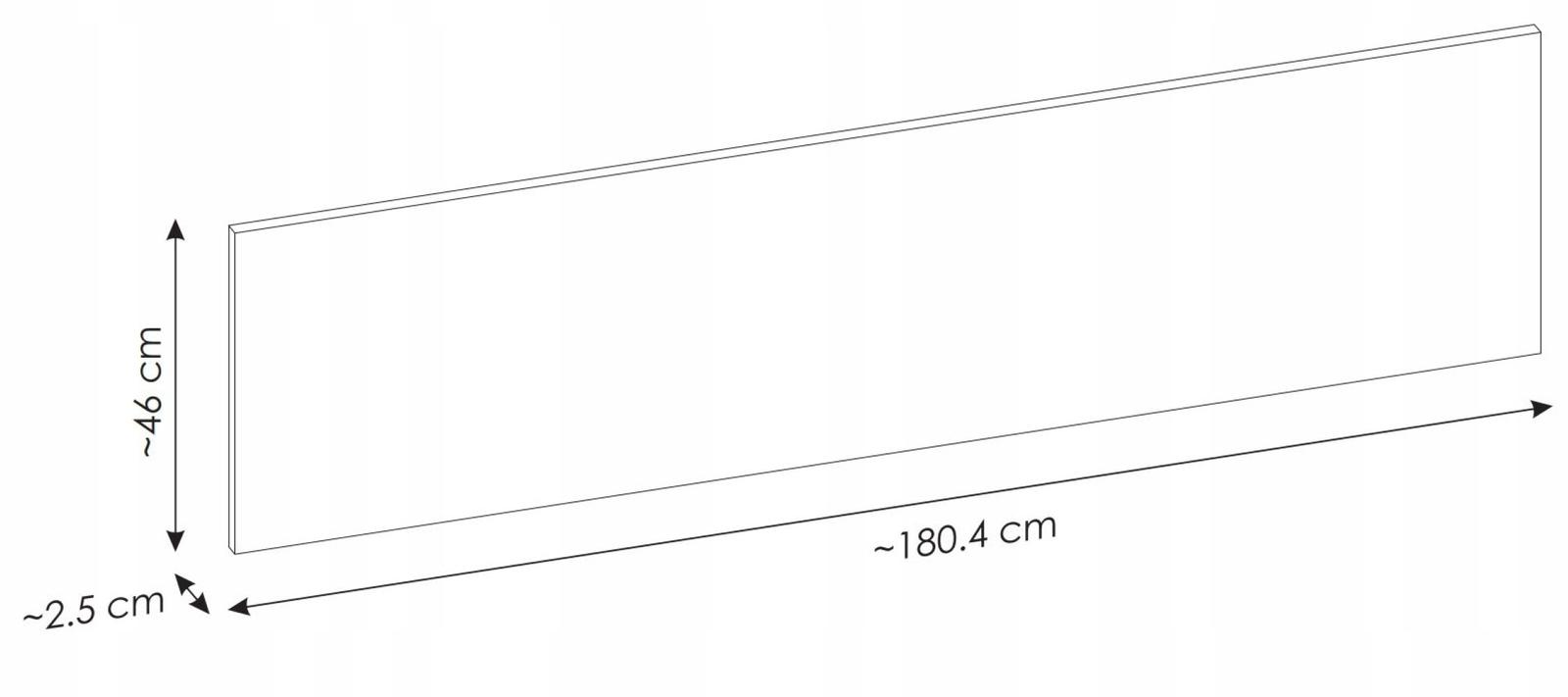 Blat do szafki pod umywalkę 180 cm czarny mdf 2,5 cm do łazienki  nr. 4