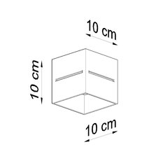 Plafon LOBO szary 10x10x10cm nowoczesna lampa G9 do salonu - Miniaturka zdjęcia nr 5