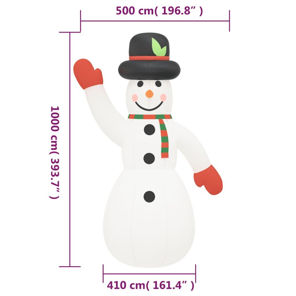 Nadmuchiwany bałwan z oświetleniem LED, 1000 cm nr. 12