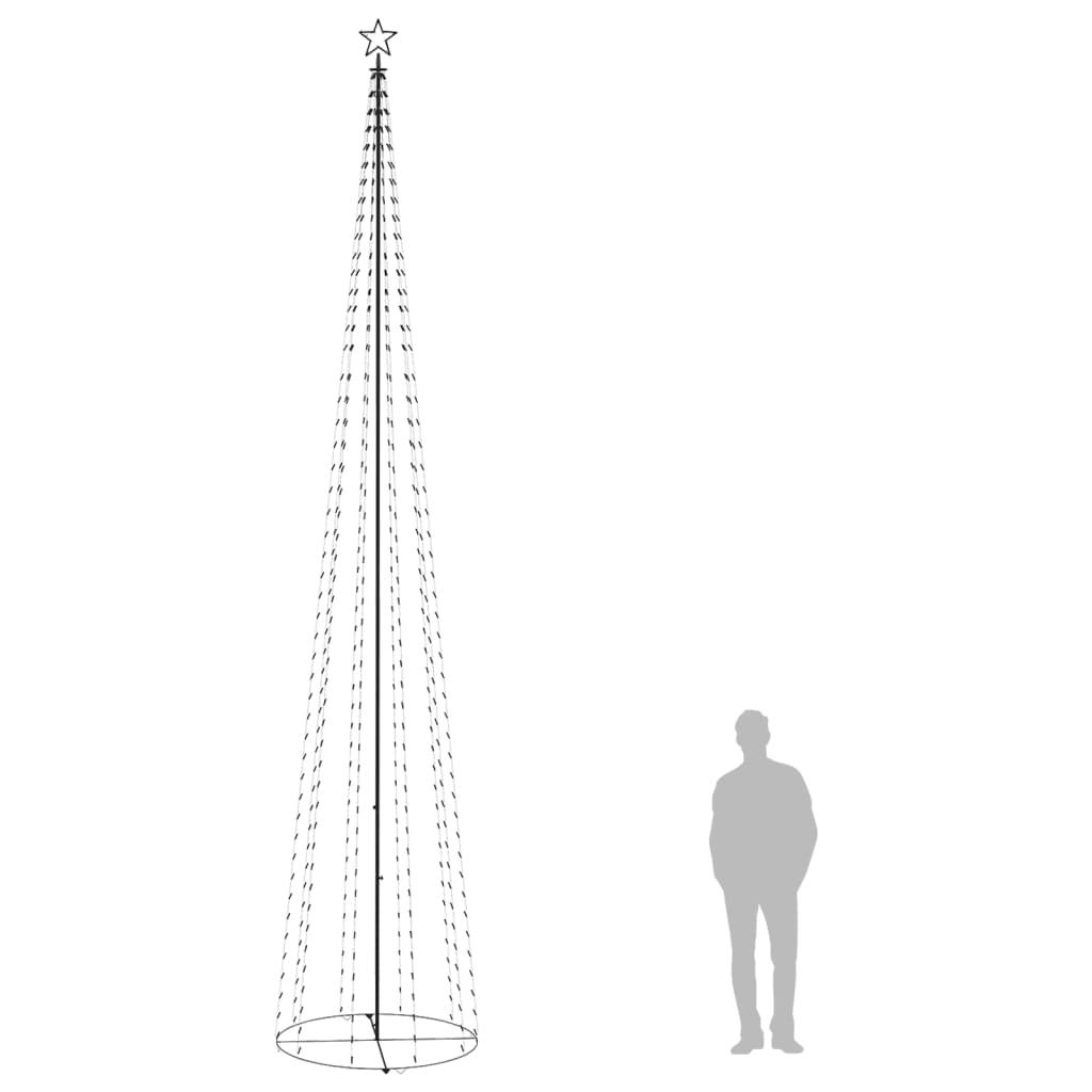 Choinka stożkowa 160x500 cm 752 niebieskich LED świąteczna do ogrodu nr. 7