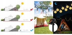 Girlanda ogrodowa 9m lampki ledowe solarne do ogrodu  - Miniaturka zdjęcia nr 6