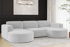 Sofa MODENA STUDIO 299x165x78 cm w kształcie U bez funkcji spania do salonu NORDIC szara - Miniaturka zdjęcia nr 2