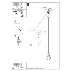 Lampa wisząca DIEGO 1 żółta 90x9x9cm nowoczesna lampa wisząca E27 do salonu - Miniaturka zdjęcia nr 8