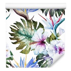 Tapeta, tropikalne kwiaty, egzotyczna dekoracja do salonu - Miniaturka zdjęcia nr 1