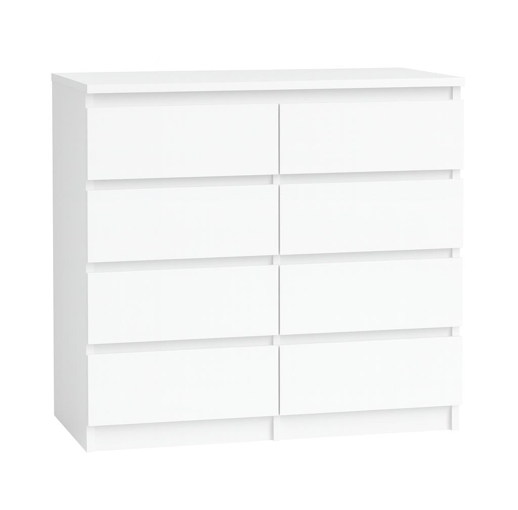 Komoda 100 cm MARTUSIA 100x97x40 cm z szufladami 8 szuflad do sypialni i salonu biała nr. 2