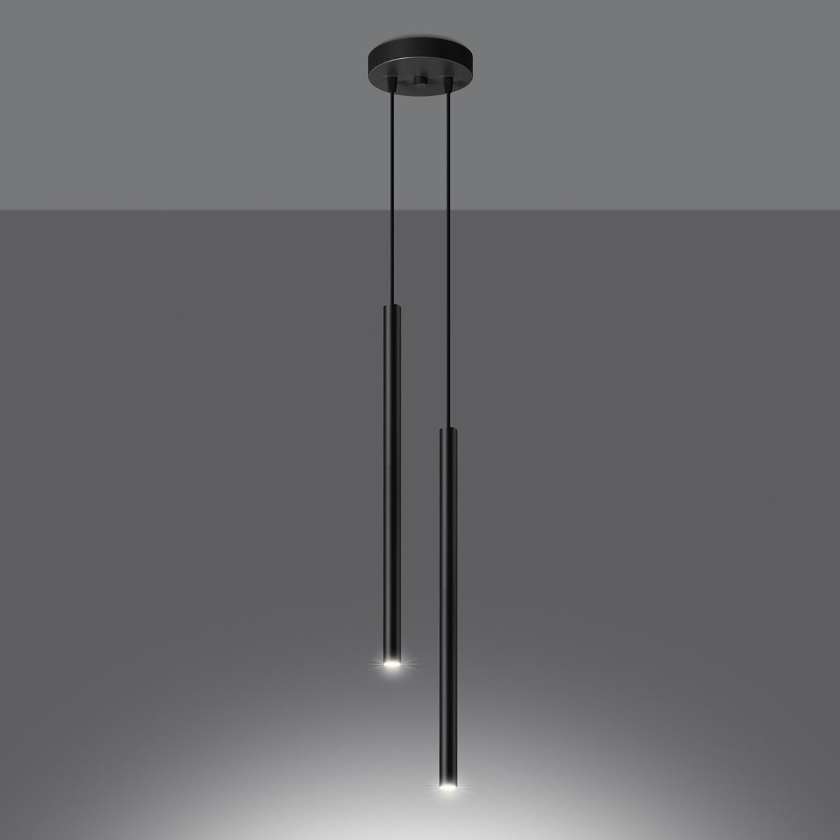 Lampa wisząca PASTELO 2 czarna 118x15x15cm nowoczesna G9 do salonu nr. 3