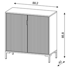 Komoda Flinn 88 cm do sypialni garderoby biały mat - Miniaturka zdjęcia nr 6