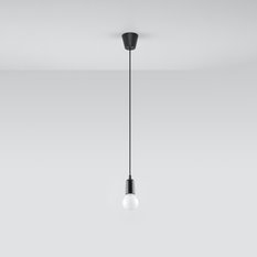 Lampa wisząca DIEGO 1 czarna 90x9x9cm nowoczesna E27 do salonu - Miniaturka zdjęcia nr 2