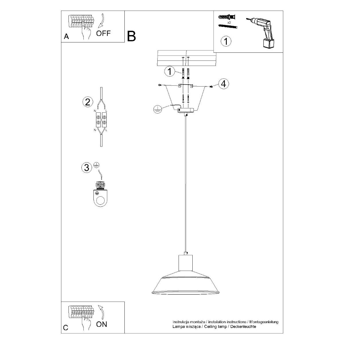 Lampa wisząca FANO biała 120x34x34cm nowoczesna E27 do salonu nr. 11