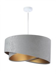 Lampa wisząca asymetryczna szaro-złota do salonu sypialni biura  - Miniaturka zdjęcia nr 1