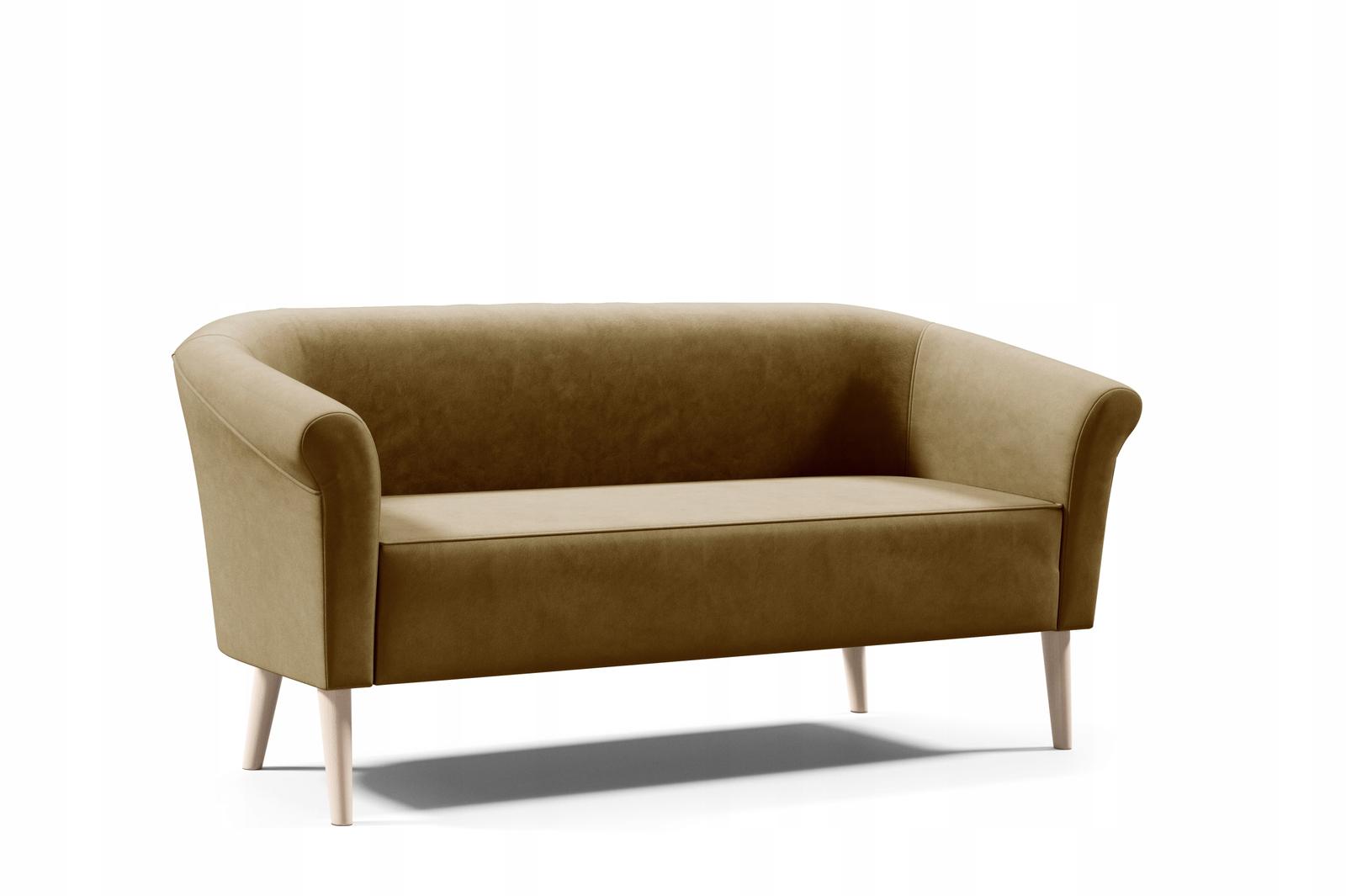 Sofa ESPERO 176x57x70 cm trzyosobowa  w stylu skandynawskim welur ciemnoszara do salonu nr. 4