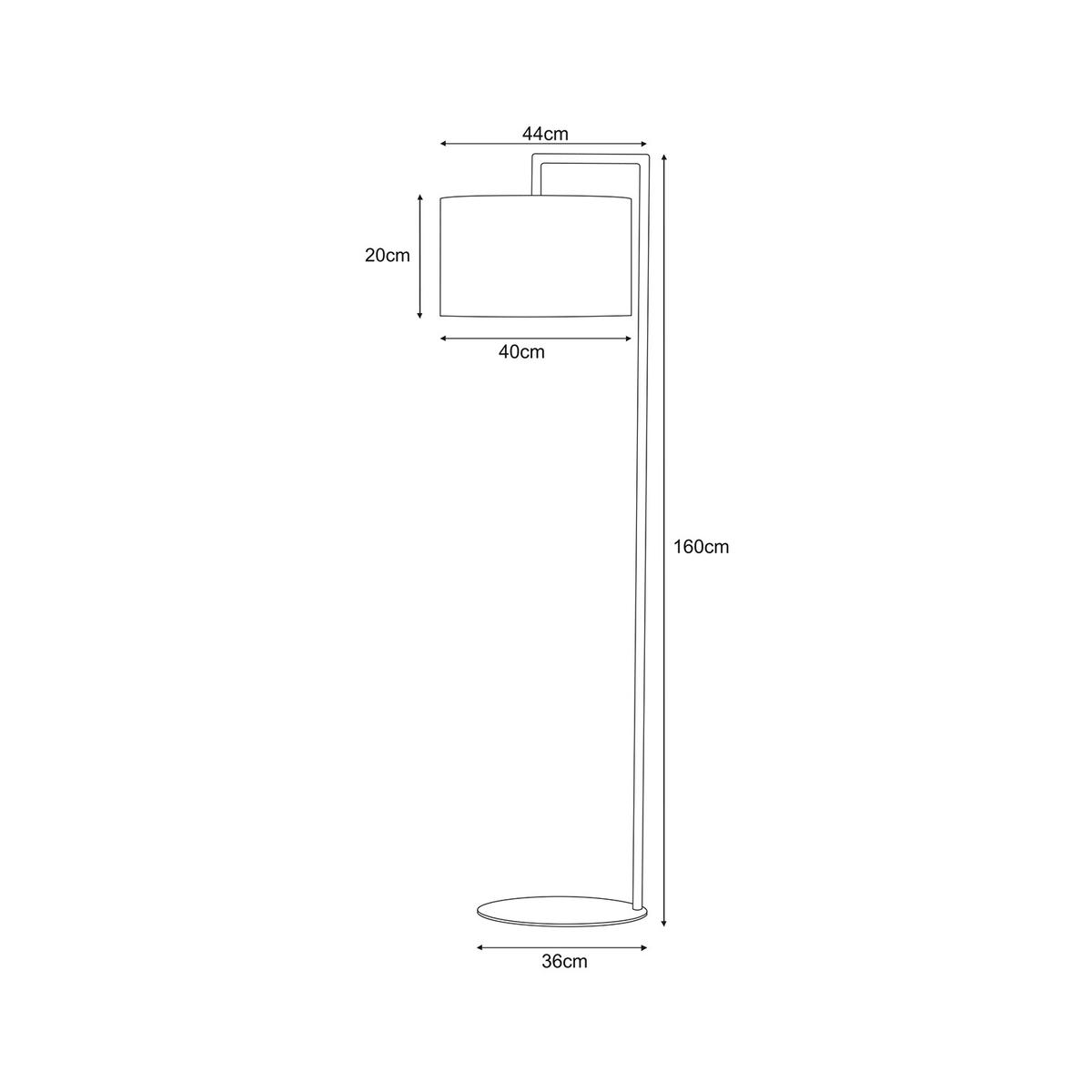 Lampa podłogowa K-5295 VEGA 40x160x44 cm do salonu lub pokoju czarny/biały/złoty nr. 8