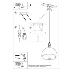 Lampa wisząca PABLITO 120x30x30cm nowoczesna E27 do salonu - Miniaturka zdjęcia nr 5