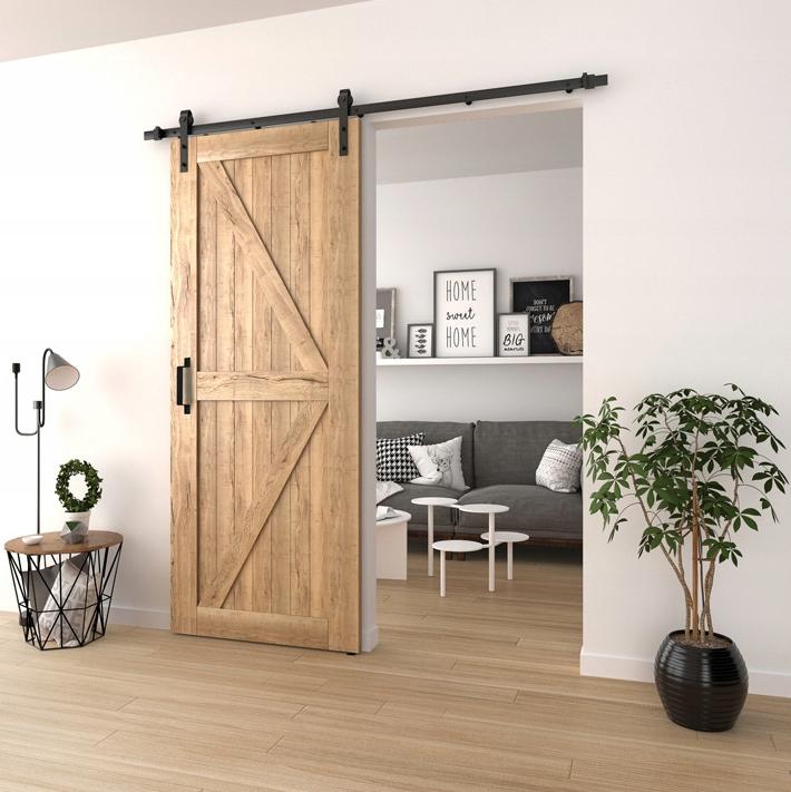 SYSTEM DRZWI PRZESUWNYCH BARN DOOR ZESTAW OKUĆ 2m LOFT RETRO BARNDOOR nr. 9