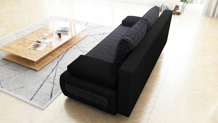 Kanapa Mia 82x204x96 cm do salonu rozkładana berlin + sawana czarny nr. 3