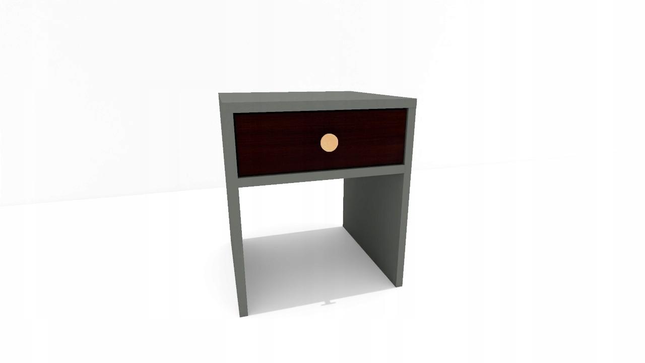 Szafka nocna MONODIS 40x46x40 cm do sypialni szara front wenge nr. 6