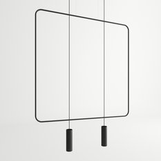 Lampa wisząca RANA 2 czarna 200x6x100cm nowoczesna G10 do salonu - Miniaturka zdjęcia nr 2