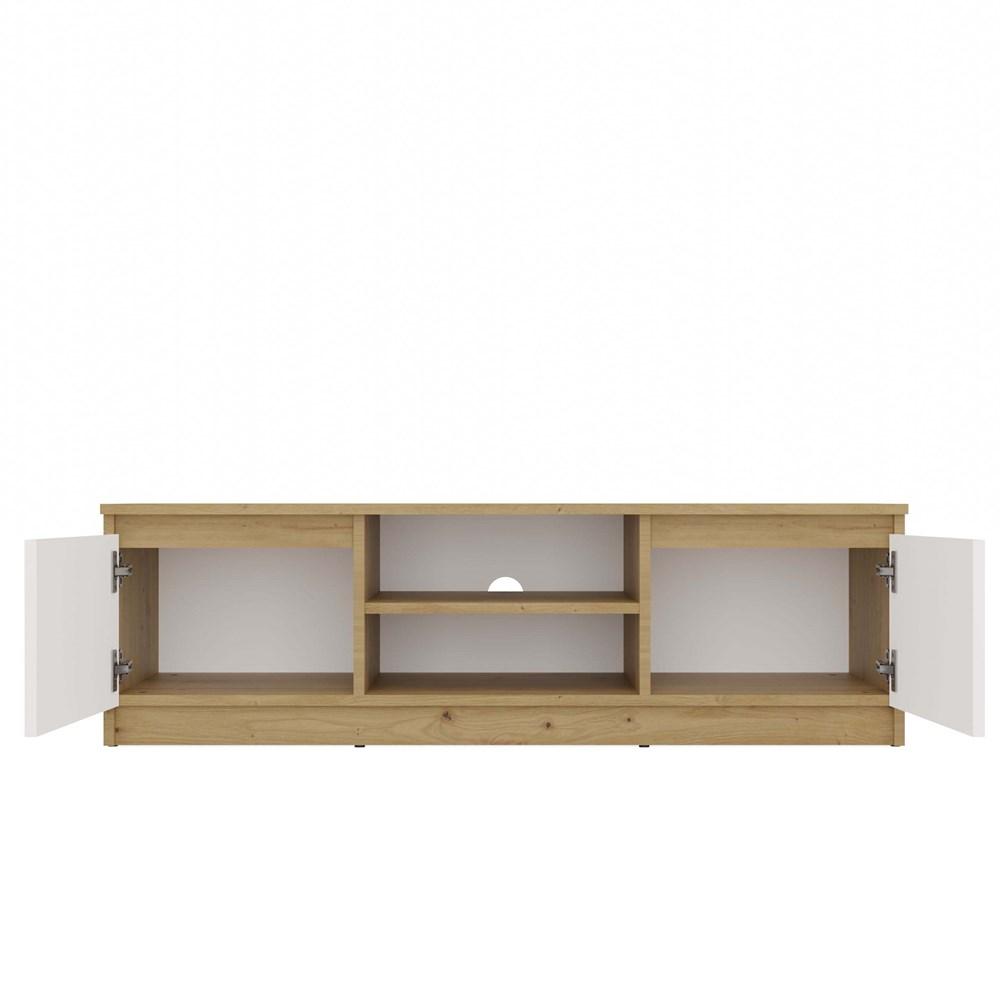 Szafka RTV Malwa 36x120x40 cm do salonu dąb artisan biel  nr. 6