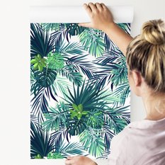 Tapeta liście egzotyczne MONSTERA zieleń przyroda  - Miniaturka zdjęcia nr 5