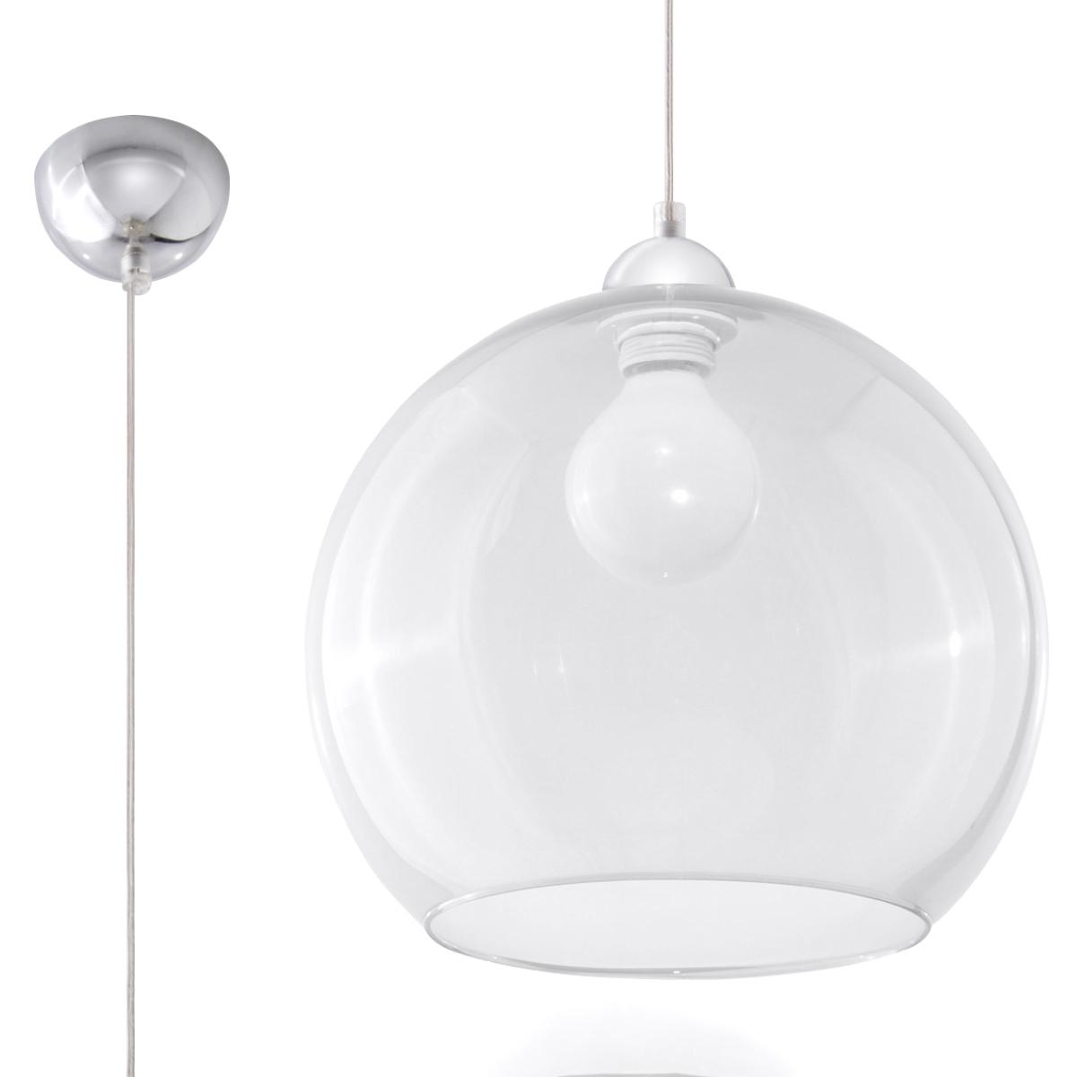 Lampa wisząca BALL transparentny 120x30x30cm nowoczesna E27 do salonu