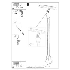 Lampa wisząca DIEGO 3 żółta 90x15x15cm nowoczesna E27 do salonu - Miniaturka zdjęcia nr 8