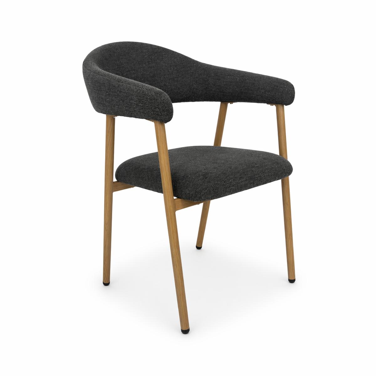 2x krzesło tapicerowane do jadalni VANO stelaż kolor dąb, tkanina szenil grafit cena za jedną sztukę 220 zł nr. 7