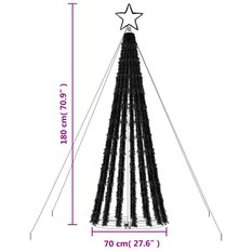  Stożkowa choinka z lampek, 275 niebieskich LED, 180 cm - Miniaturka zdjęcia nr 11