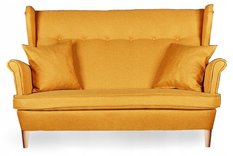 Zestaw wypoczynkowy mebli ARI 149x104x92 cm uszak sofa fotele pufy do salonu Twist żółty - Miniaturka zdjęcia nr 2