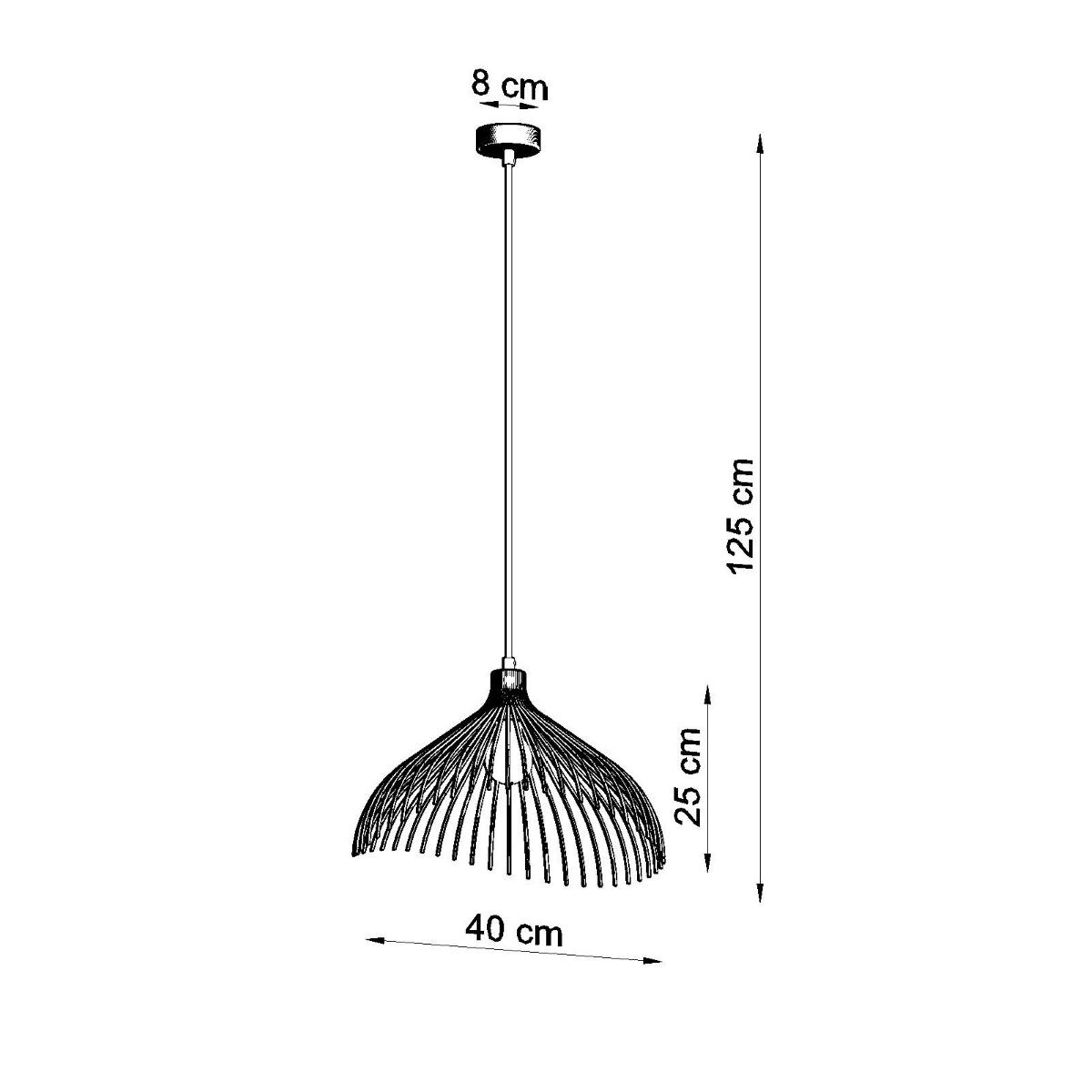 Lampa wisząca UMB czarny 125x40x40cm nowoczesna E27 do salonu nr. 4