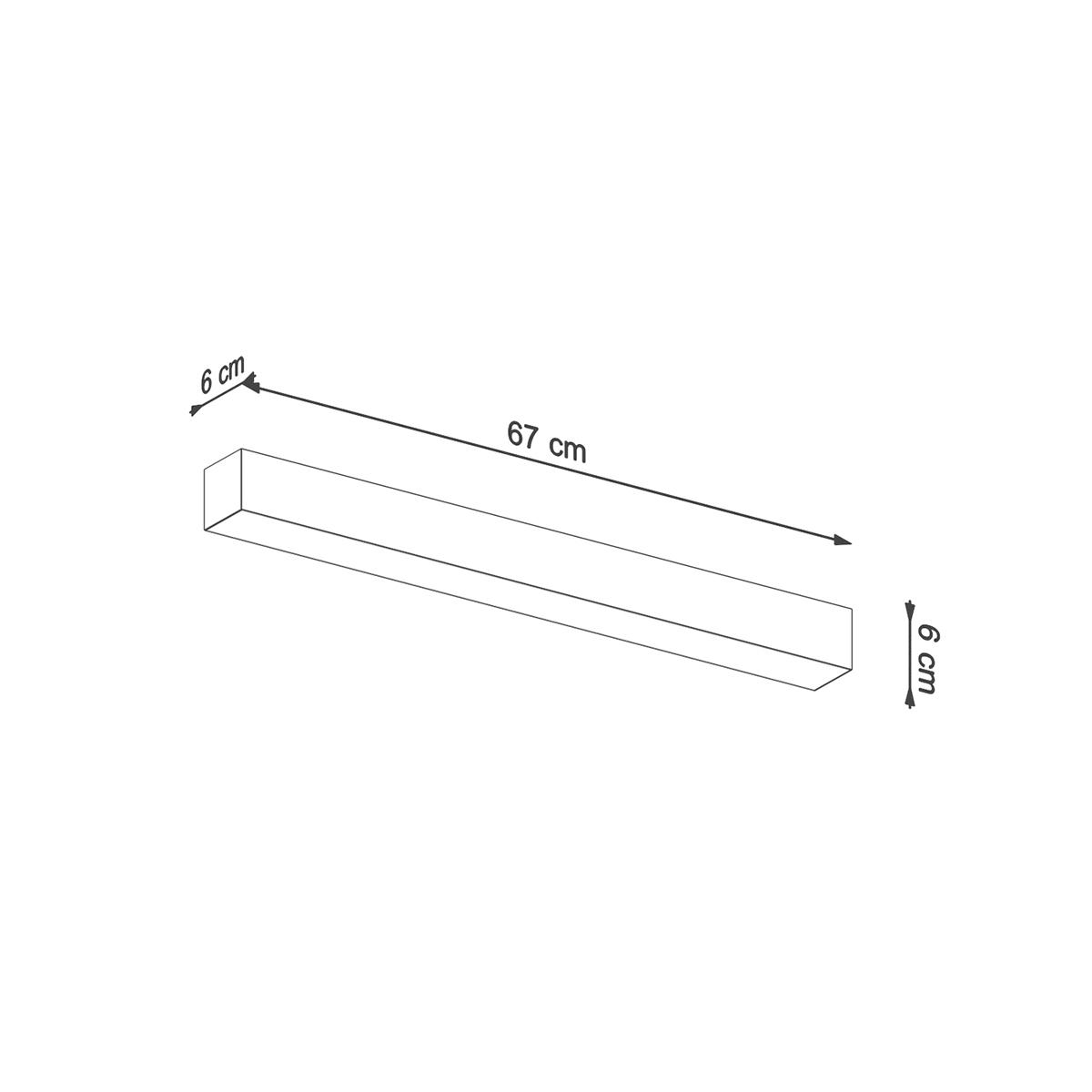 Plafon PINNE 67 czarny 4000K 6x6x67cm nowoczesna lampa LED do salonu nr. 6