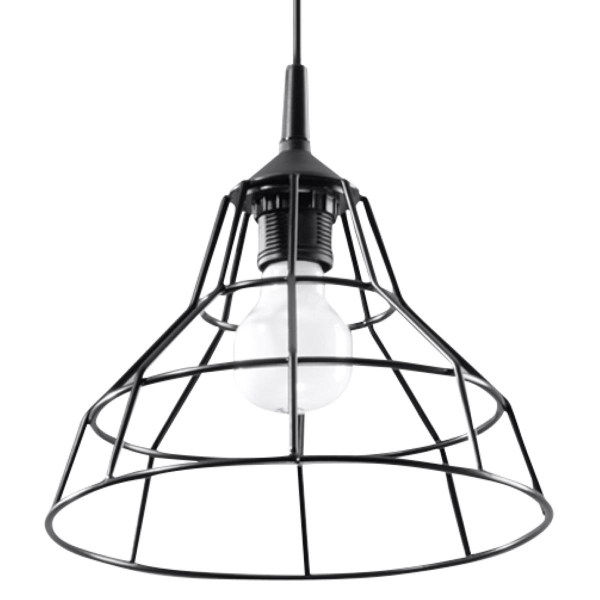 Lampa wisząca ANATA czarna 95x25x25cm nowoczesna E27 do salonu