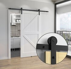 System do drzwi przesuwnych 2 m w stylu loft zestaw Barn Door - Miniaturka zdjęcia nr 5