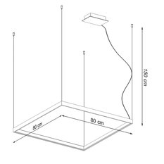 Żyrandol NELYA M 150x80x80 cm LED 3000K lampa loft wisząca do salony złoty - Miniaturka zdjęcia nr 6