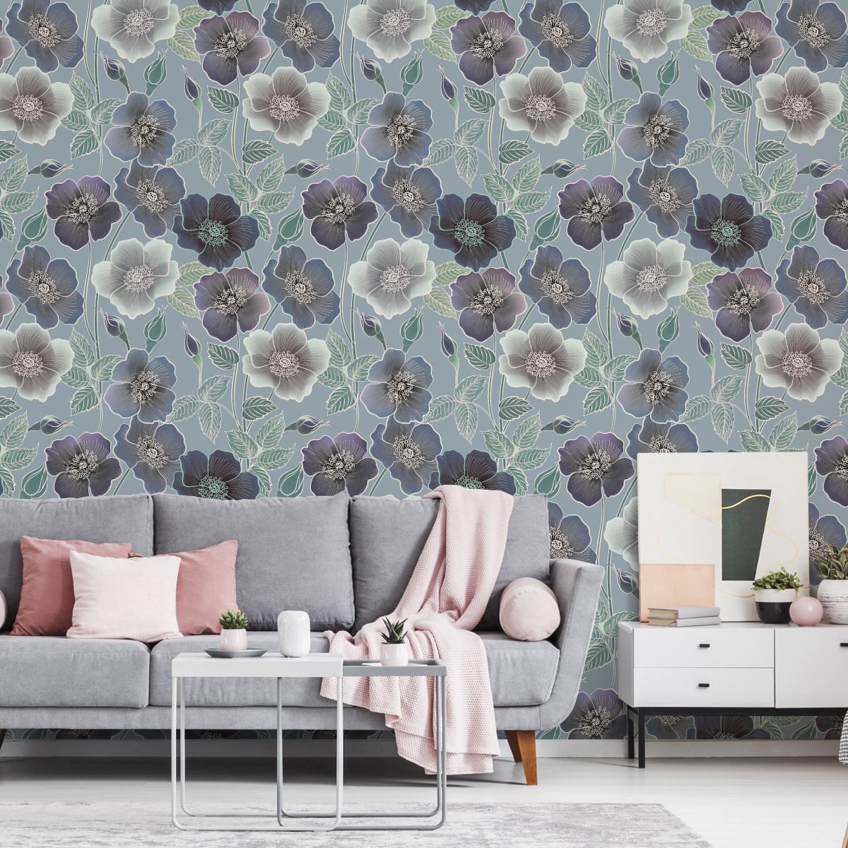 Tapeta KWIATY Rośliny w Stylu Vintage Natura Dekor nr. 4