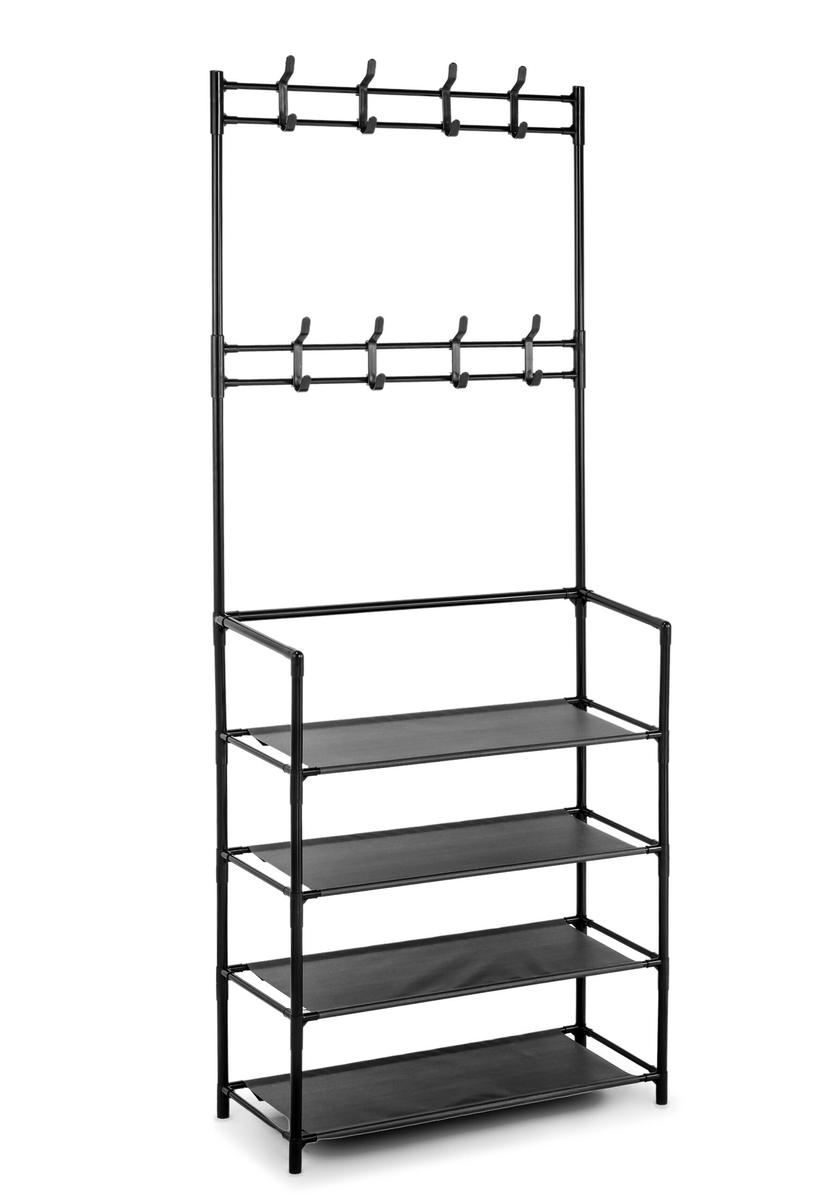 Wieszak na ubrania z półkami HANI czarny nr. 3