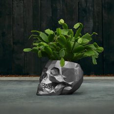 Doniczka betonowa Skull Low-Poly 7,6 cm | Stal - Miniaturka zdjęcia nr 9