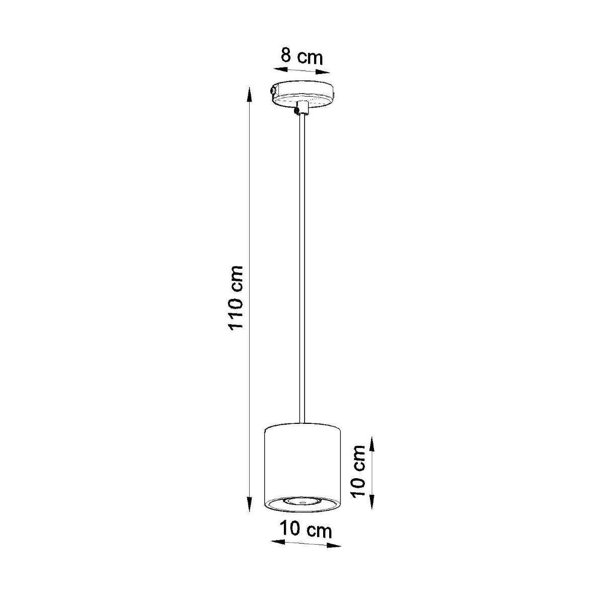 Lampa wisząca ORBIS 1 szary 110x10x10cm nowoczesna G10 do salonu nr. 5