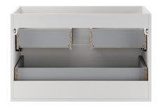 Szafka łazienkowa pod umywalkę 80 cm Aster White biała wisząca gładka 2 szuflady  - Miniaturka zdjęcia nr 4