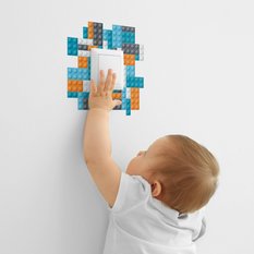 Naklejka Pod Włącznik Kontakt Kolorowe 20x20 Klocki Lego Do Pokoju Chłopca - Miniaturka zdjęcia nr 5